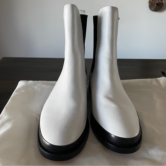 Like New Vince Cecil White Leather Chelsea Ankle Boot - Picture 5 of 6